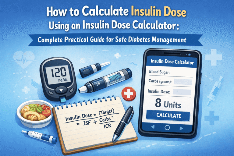 Post 12. How to Calculate Insulin Dose Using an Insulin Dose Calculator: Complete Practical Guide for Safe Diabetes Management