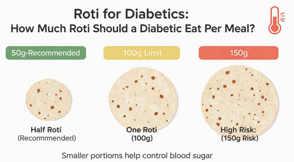 Portion size of Roti