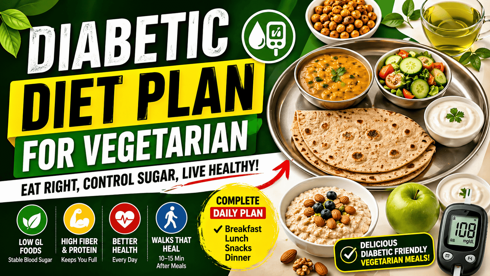 Diabetic Diet Plan for Vegetarian