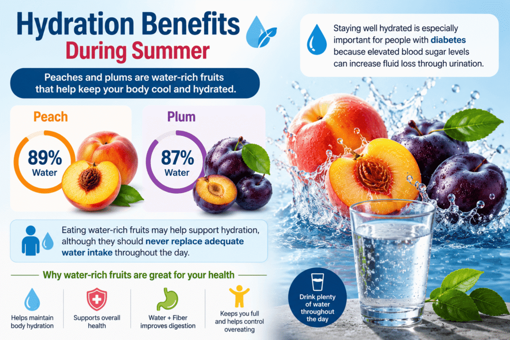 Hydration Benefits of peach vs plum