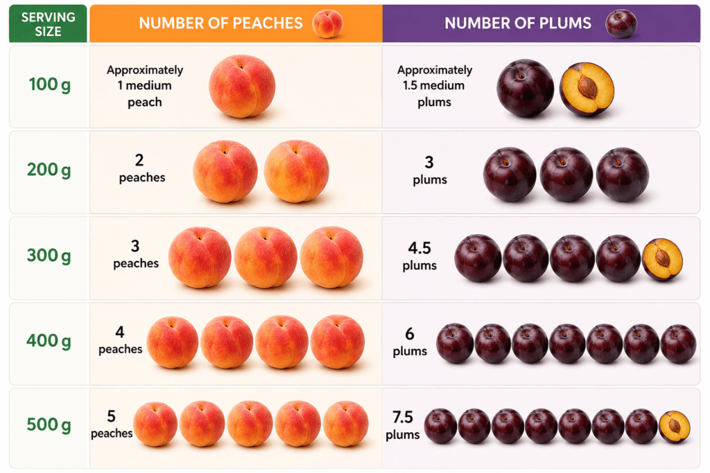 comparison of peach vs plum