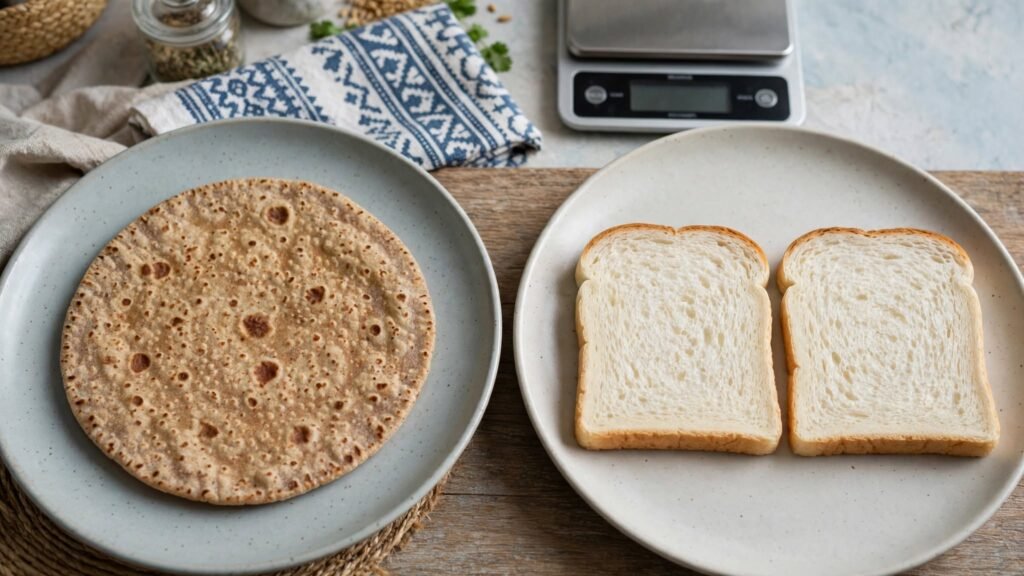 Whole Wheat Roti vs White Bread