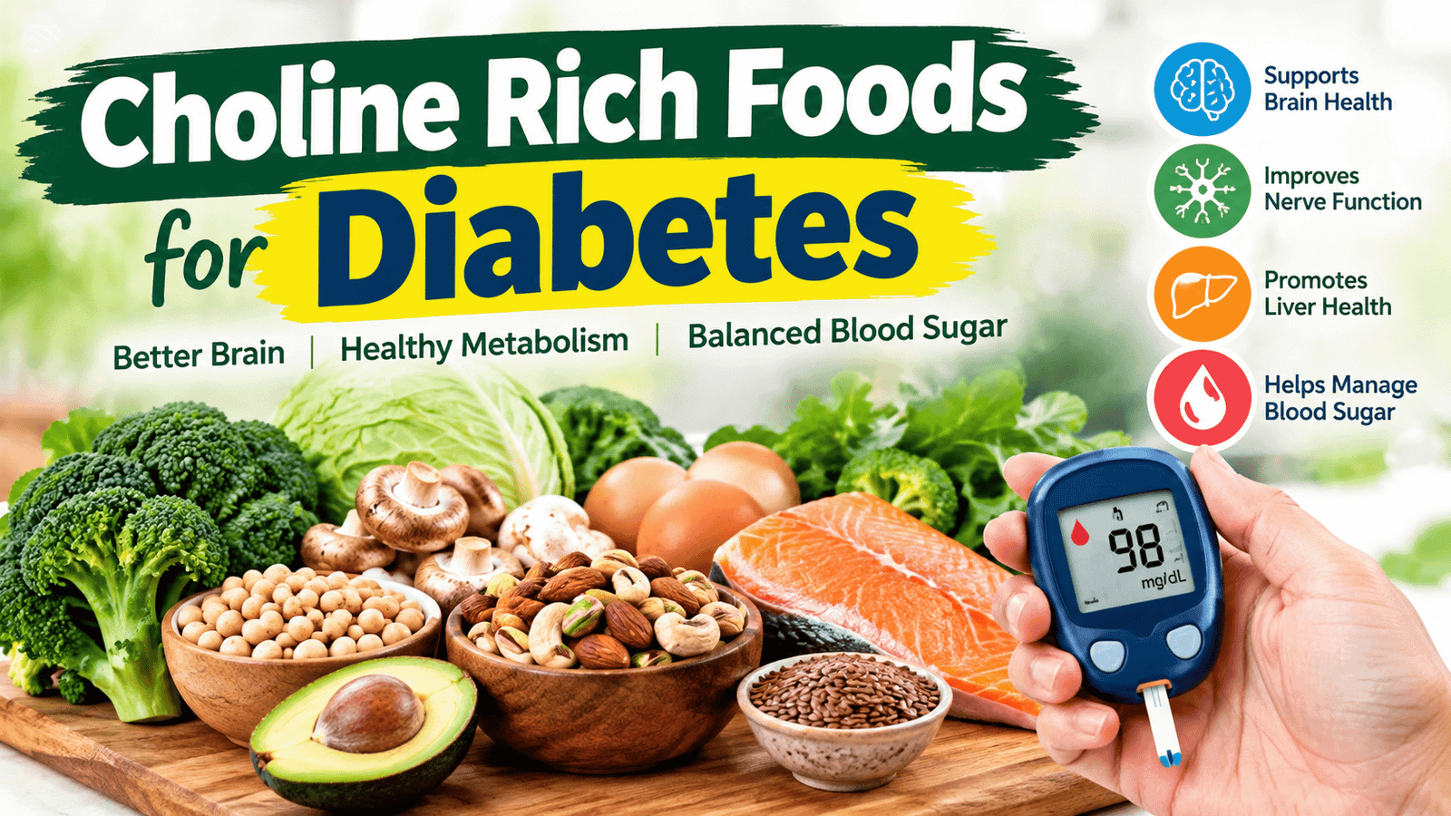 Choline rich foods for diabetes