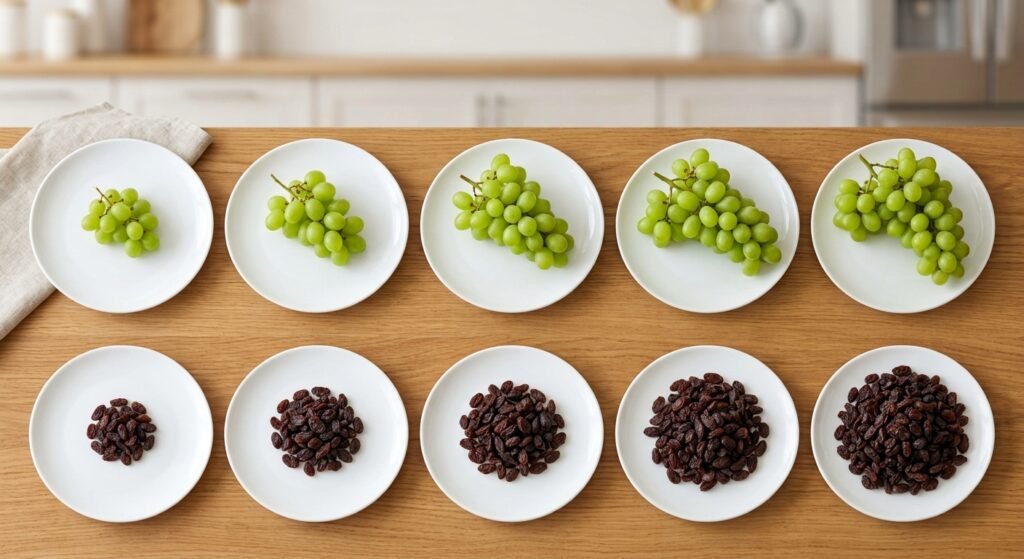 Grapes vs Raisins