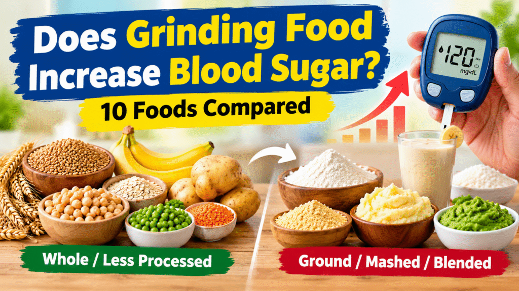 Does grinding food increase blood sugar